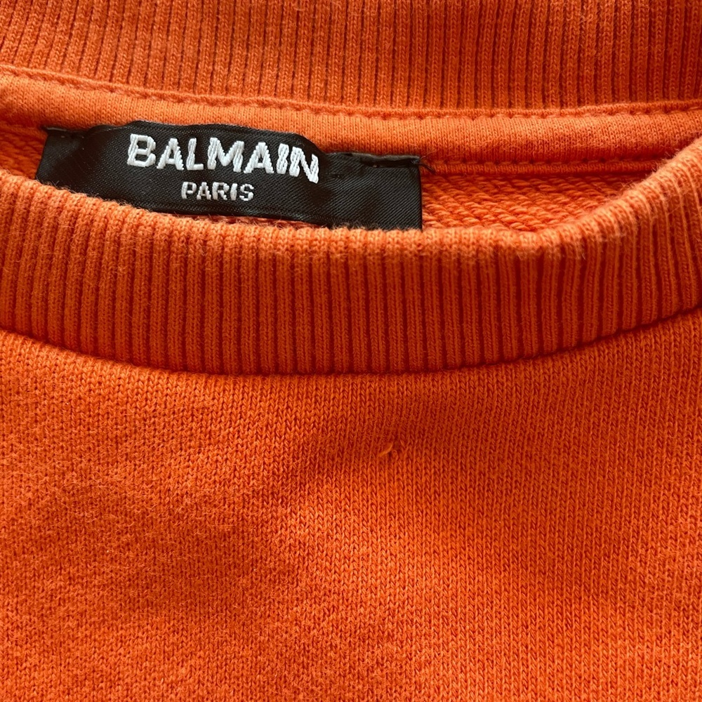 Balmain Kids Orange Sweatshirt, size 6 - Picture 9 of 9